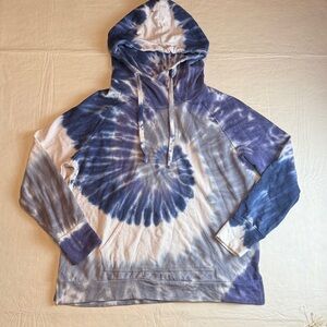 GreenTea Women's Violet Blue White Tie-Dye Hoodie Size XL